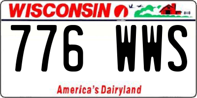 WI license plate 776WWS