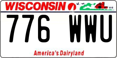 WI license plate 776WWU