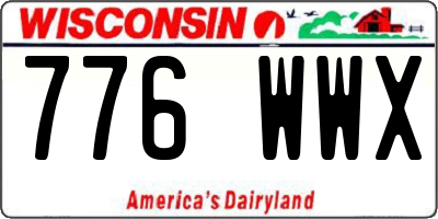 WI license plate 776WWX