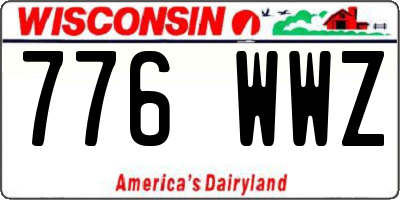 WI license plate 776WWZ