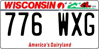 WI license plate 776WXG