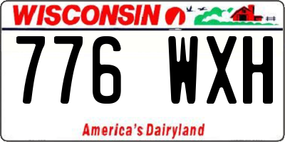 WI license plate 776WXH