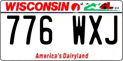 WI license plate 776WXJ