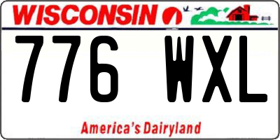 WI license plate 776WXL