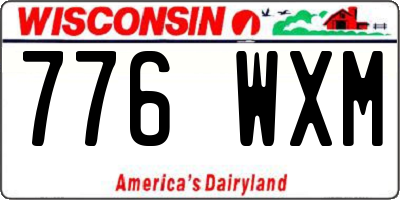 WI license plate 776WXM