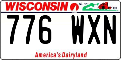 WI license plate 776WXN