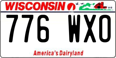 WI license plate 776WXO