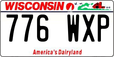 WI license plate 776WXP