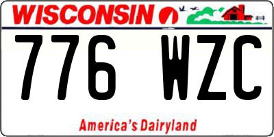 WI license plate 776WZC