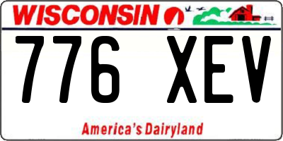 WI license plate 776XEV