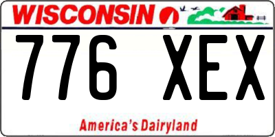 WI license plate 776XEX