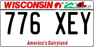 WI license plate 776XEY