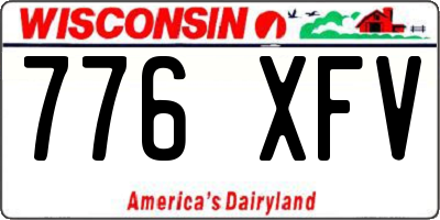 WI license plate 776XFV