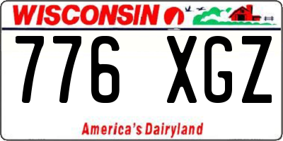 WI license plate 776XGZ