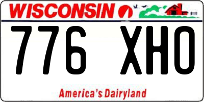 WI license plate 776XHO