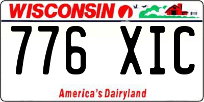 WI license plate 776XIC