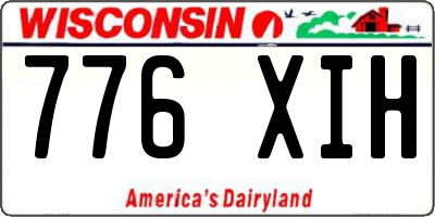 WI license plate 776XIH
