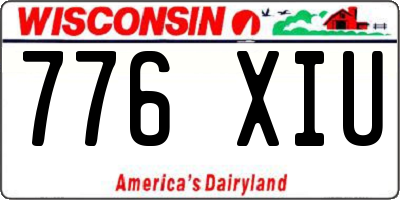 WI license plate 776XIU