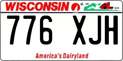 WI license plate 776XJH