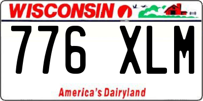 WI license plate 776XLM