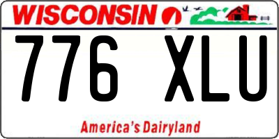 WI license plate 776XLU