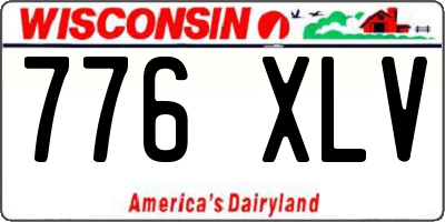 WI license plate 776XLV