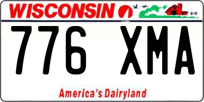 WI license plate 776XMA