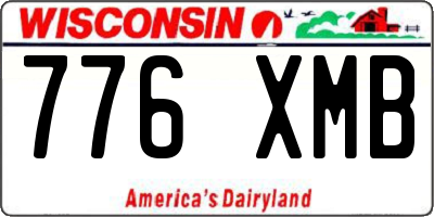 WI license plate 776XMB