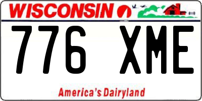 WI license plate 776XME