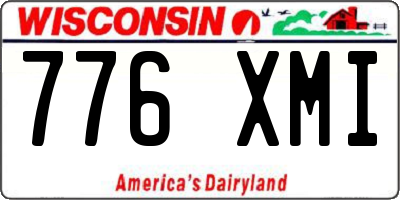 WI license plate 776XMI