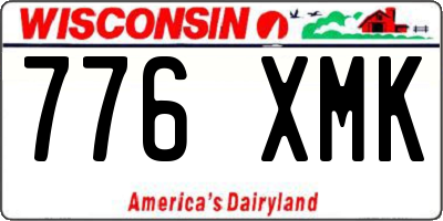 WI license plate 776XMK