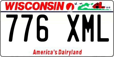 WI license plate 776XML