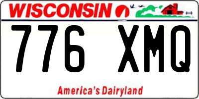 WI license plate 776XMQ