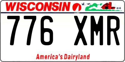 WI license plate 776XMR