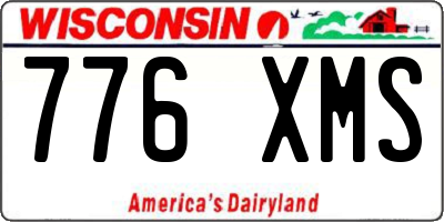 WI license plate 776XMS