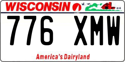 WI license plate 776XMW