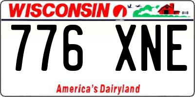 WI license plate 776XNE