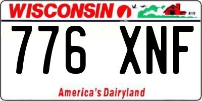 WI license plate 776XNF