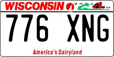 WI license plate 776XNG