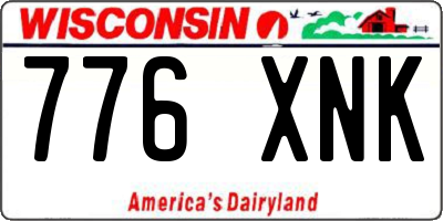 WI license plate 776XNK