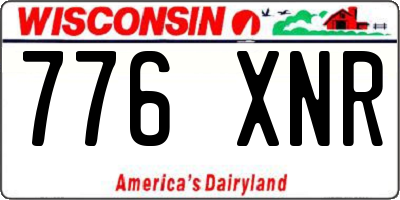 WI license plate 776XNR