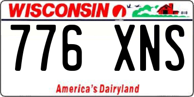 WI license plate 776XNS