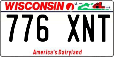 WI license plate 776XNT