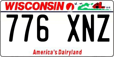 WI license plate 776XNZ