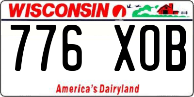 WI license plate 776XOB