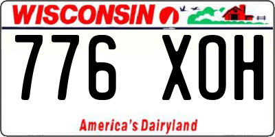 WI license plate 776XOH