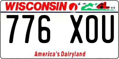 WI license plate 776XOU