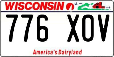 WI license plate 776XOV