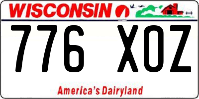 WI license plate 776XOZ