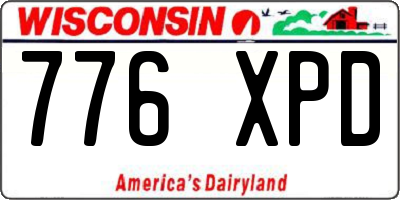WI license plate 776XPD